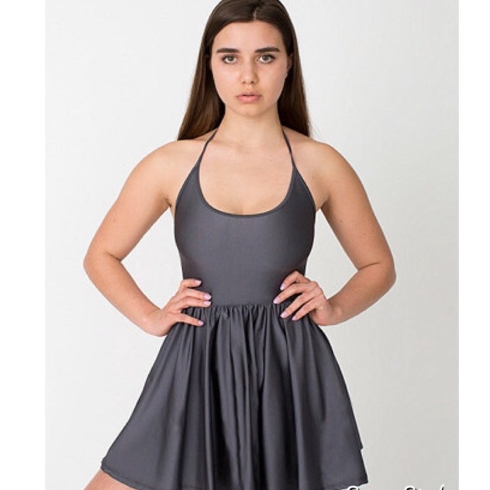 American apparel silver skater dress